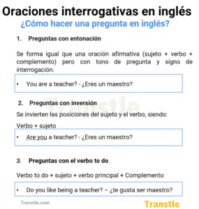 Como hacer una pregunta en ingles, oraciones interrogativas en ingles estructura y ejemplos con oraciones