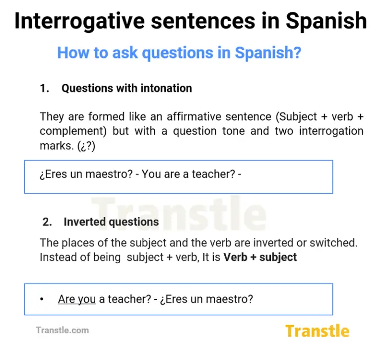 Interrogative sentences in spanish how to ask questions in spanish with examples